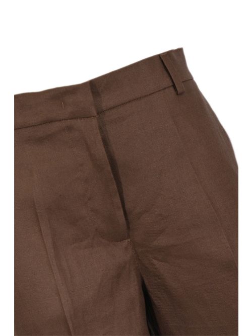 Pantalone WKDMALIZIA in canvas di lino Cioccolato WEEKEND MAX MARA | 2615131112600037